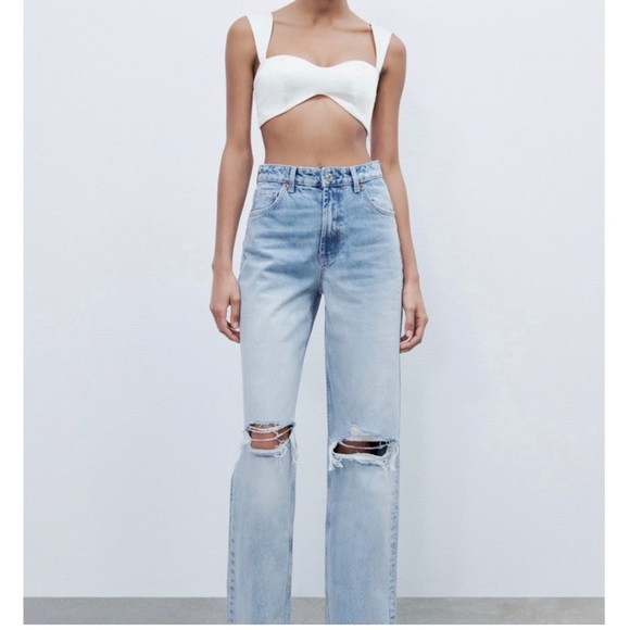 Zara Light Blue Denim Jeans - Picture 5 of 11